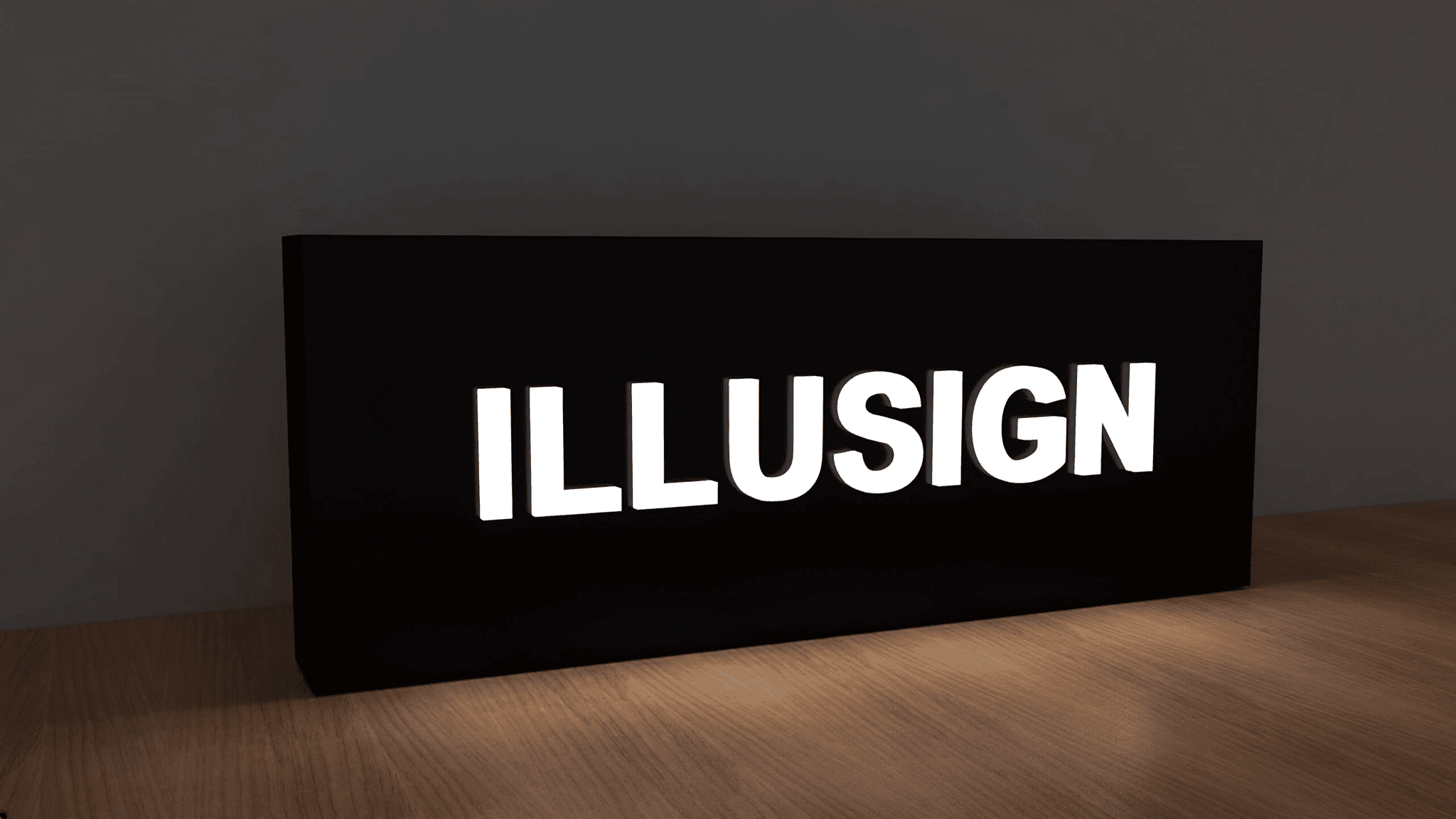 enseigne caisson lettres 3D illuminées
