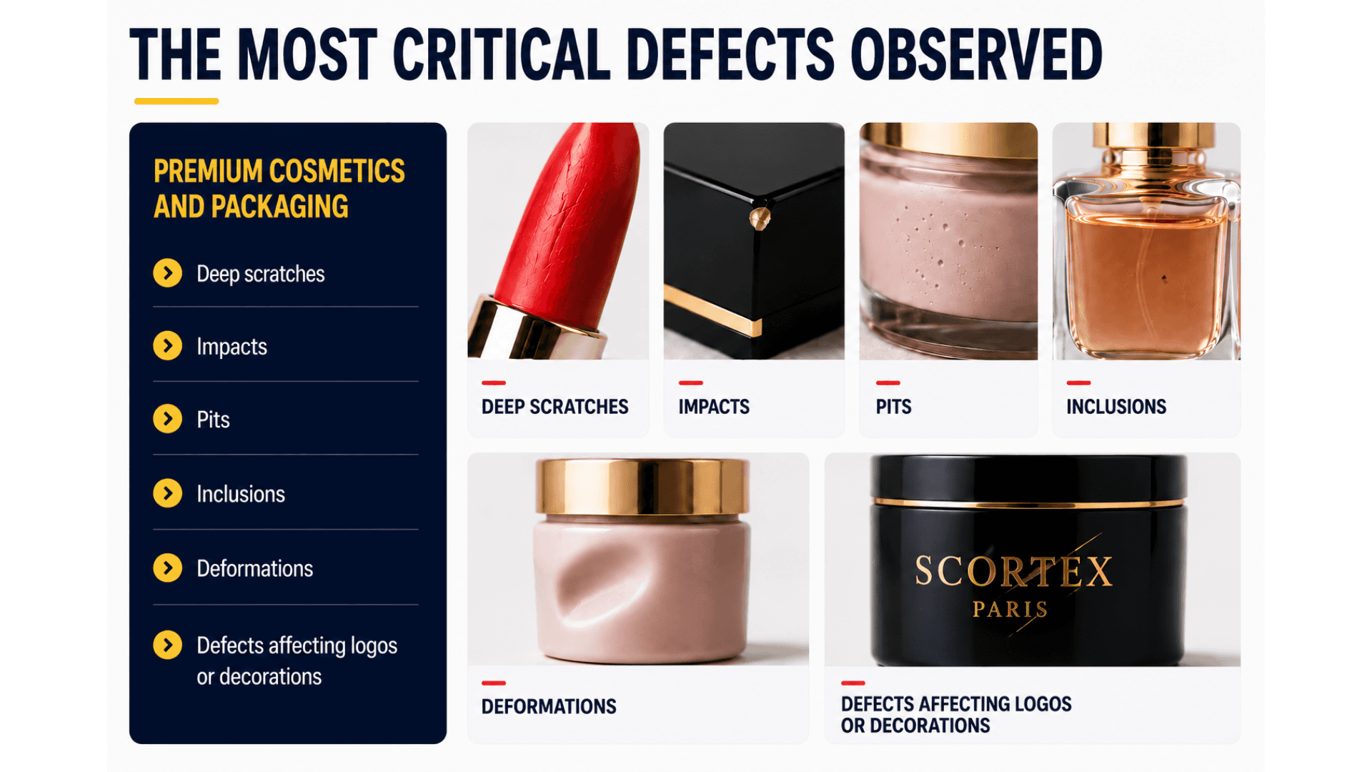 Cosmetics and packaging defects
