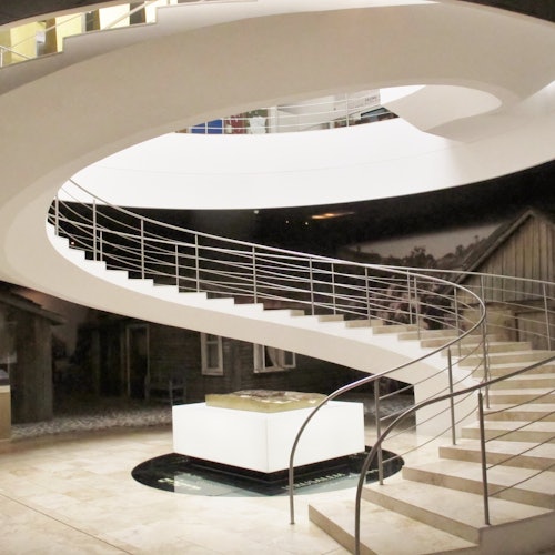 The award-winning spiral staircase of the museum.