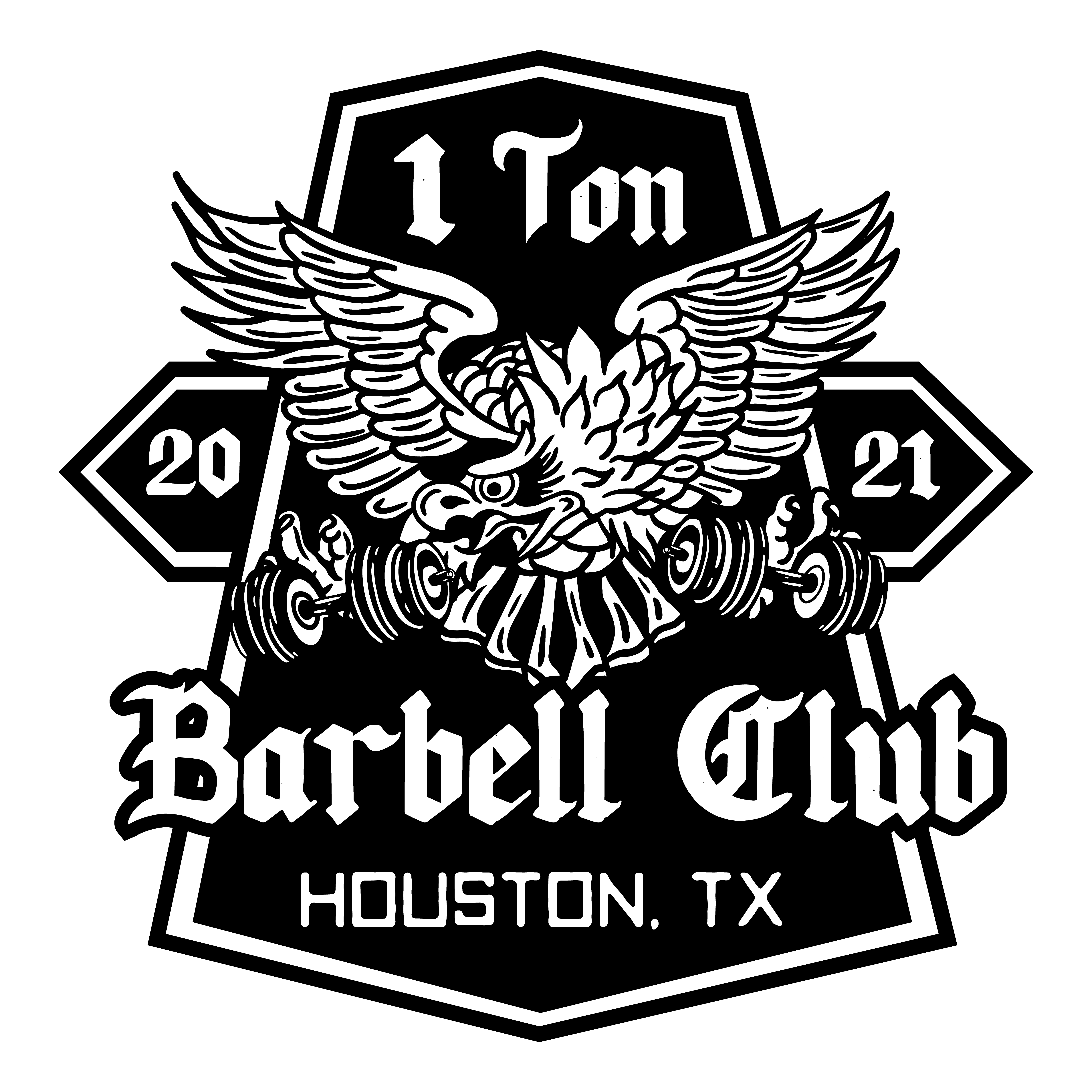 One-Ton Barbell Club Brand Mark Eagle Mark