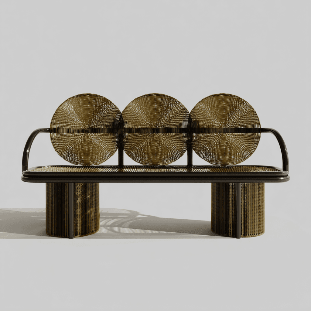 Aangan Where rest meets rhythm, and space becomes intimate.  Essence: Aangan recalls the Indian courtyard; a place of  pause and conversation, framed by craft and comfort