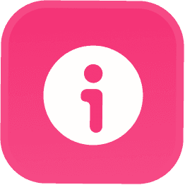 information icon in pink background