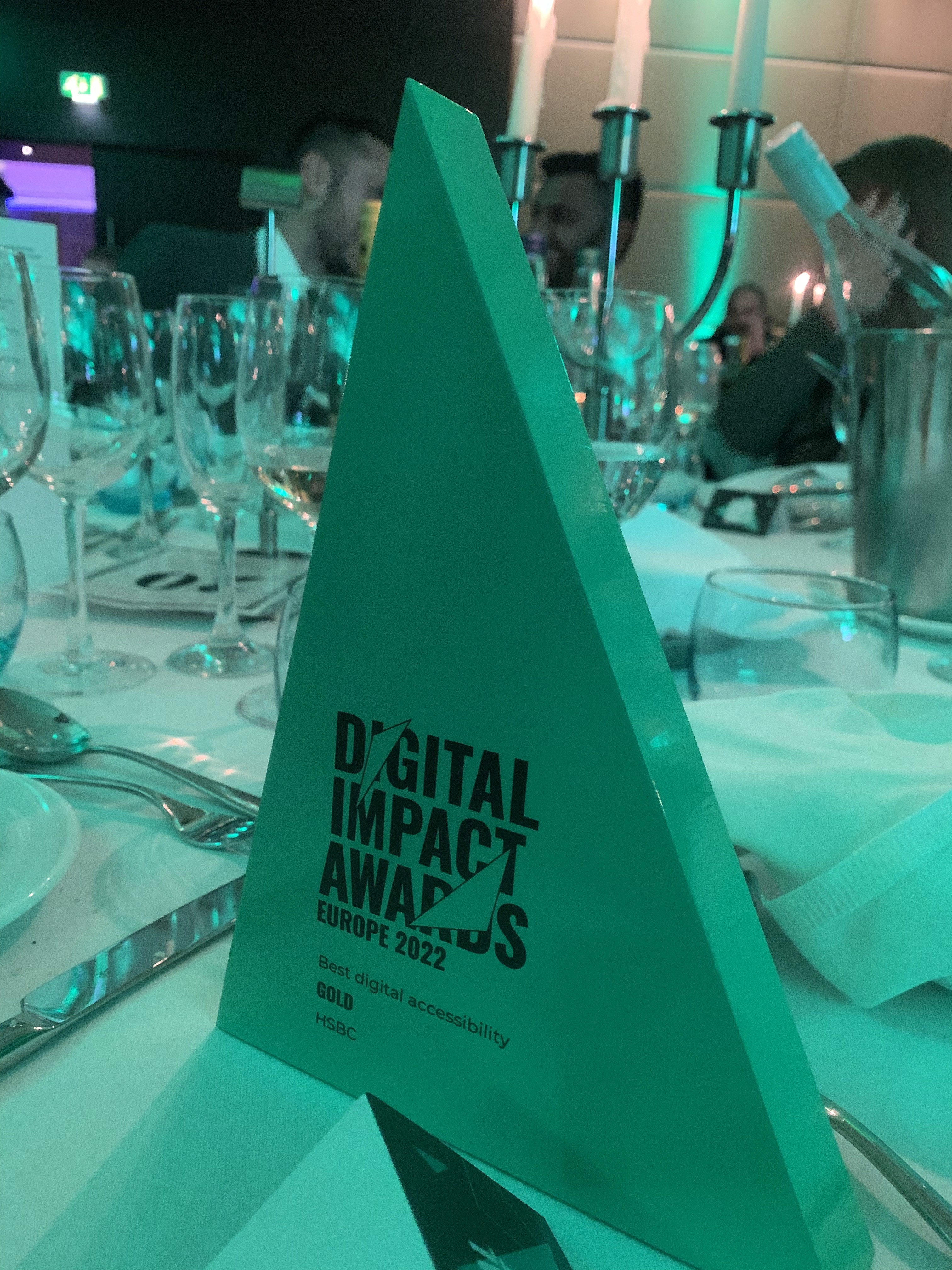 Digital Impact Award 2022 from the awards dinner