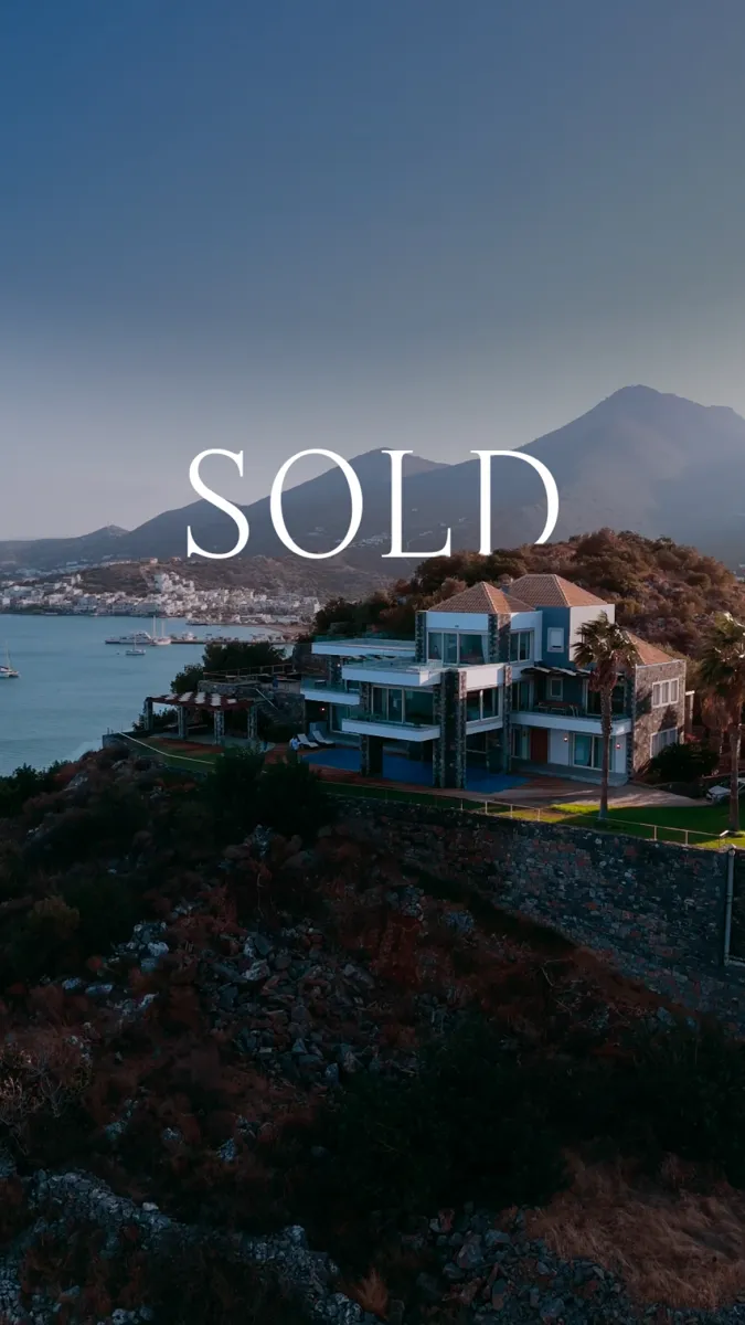Sold announcement for a villa in Crete, made by TERAMOK for Loyal Group Realty