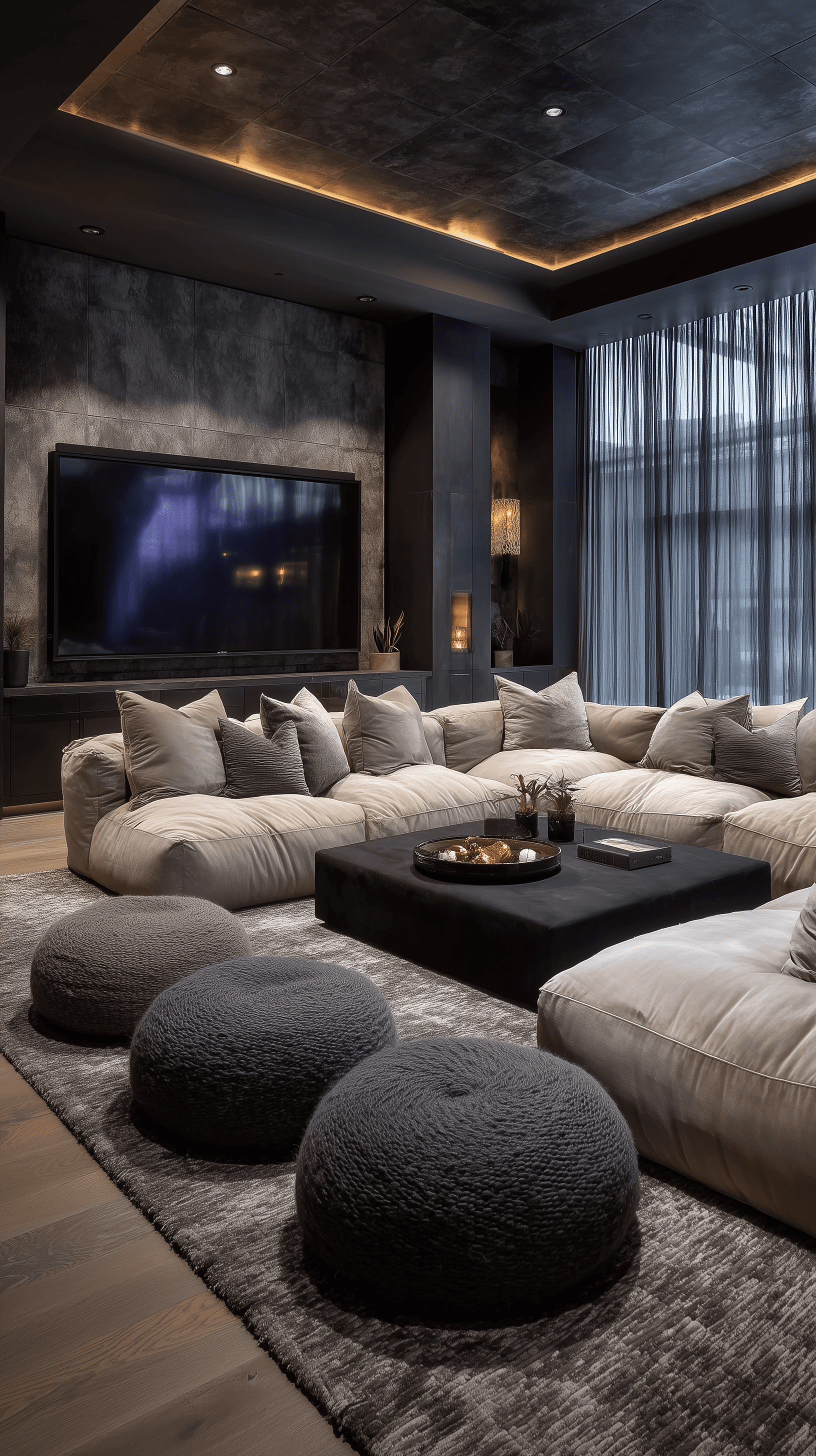 a room with a chair and a table