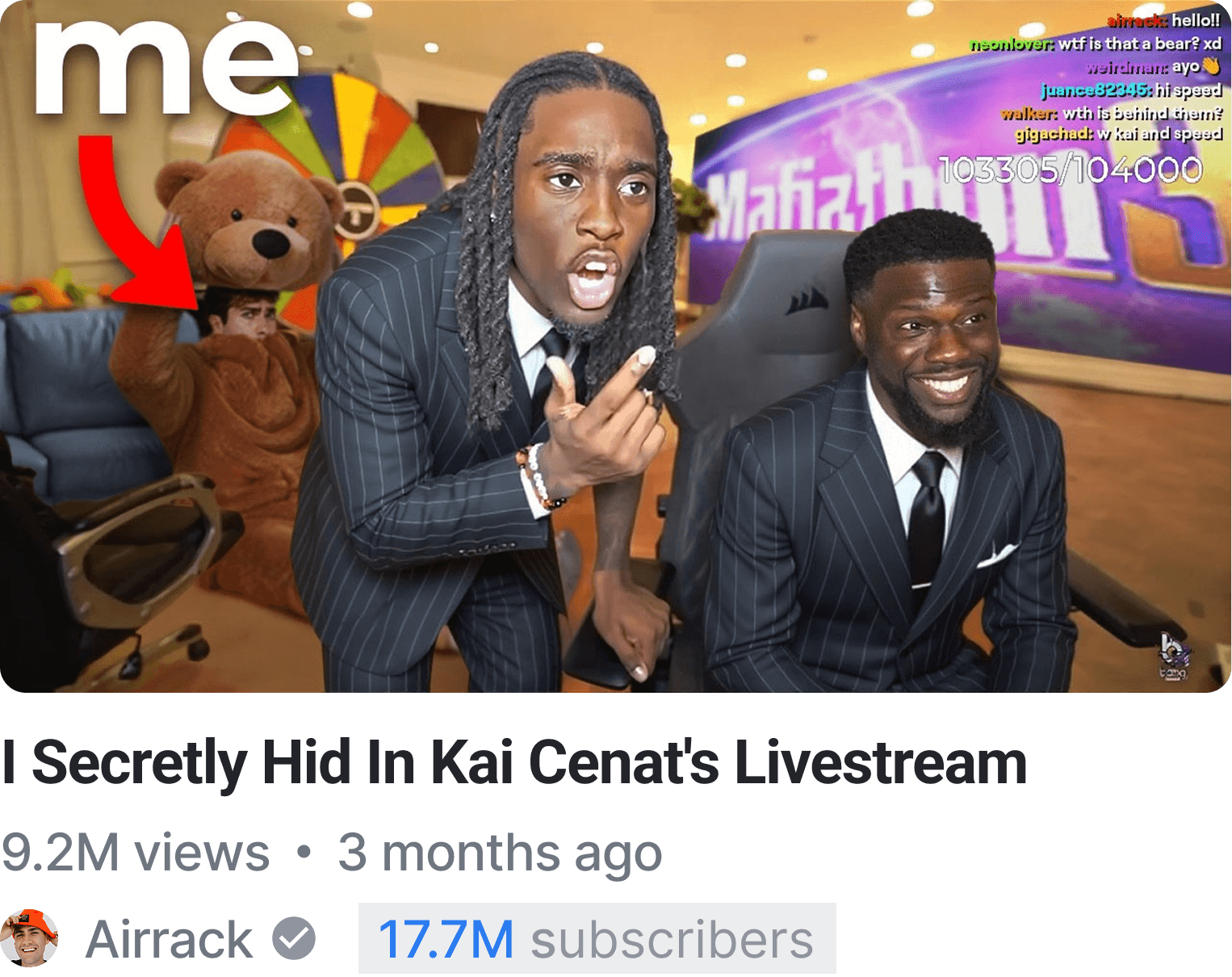 YouTube Thumbnail Design for Airrack Video by Max Behrens (NeoxVisions) This YouTube thumbnail was designed by Max Behrens, founder of NeoxVisions, for an Airrack YouTube video with over 9,000,000 views. Airrack has over 17,000,000 YouTube subscribers and trusts NeoxVisions and Max Behrens for high-performing YouTube thumbnail design, click-through rate optimization, YouTube packaging strategy and growth-focused visual systems.