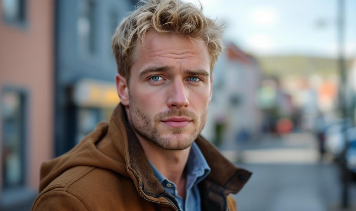 Man looking into the camera
