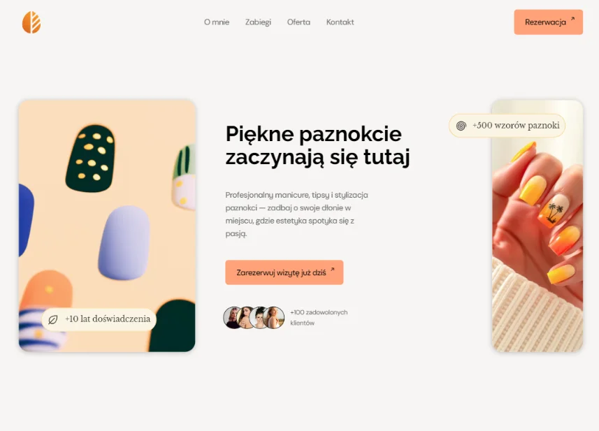 Przykładowy projekt strony internetowej wykonany przez Flufi