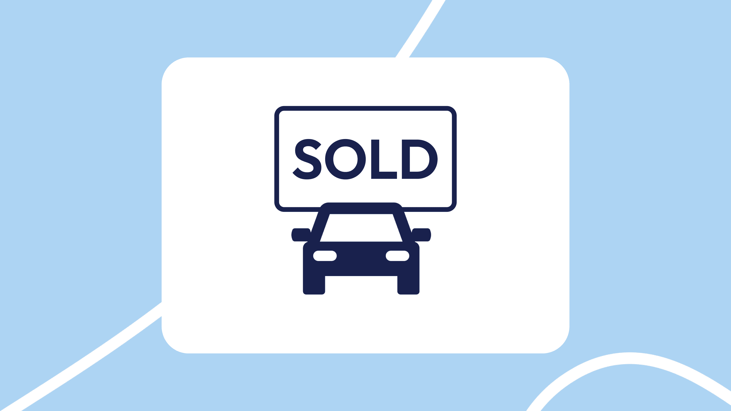 Coche vendido: anuncio de venta cerrada