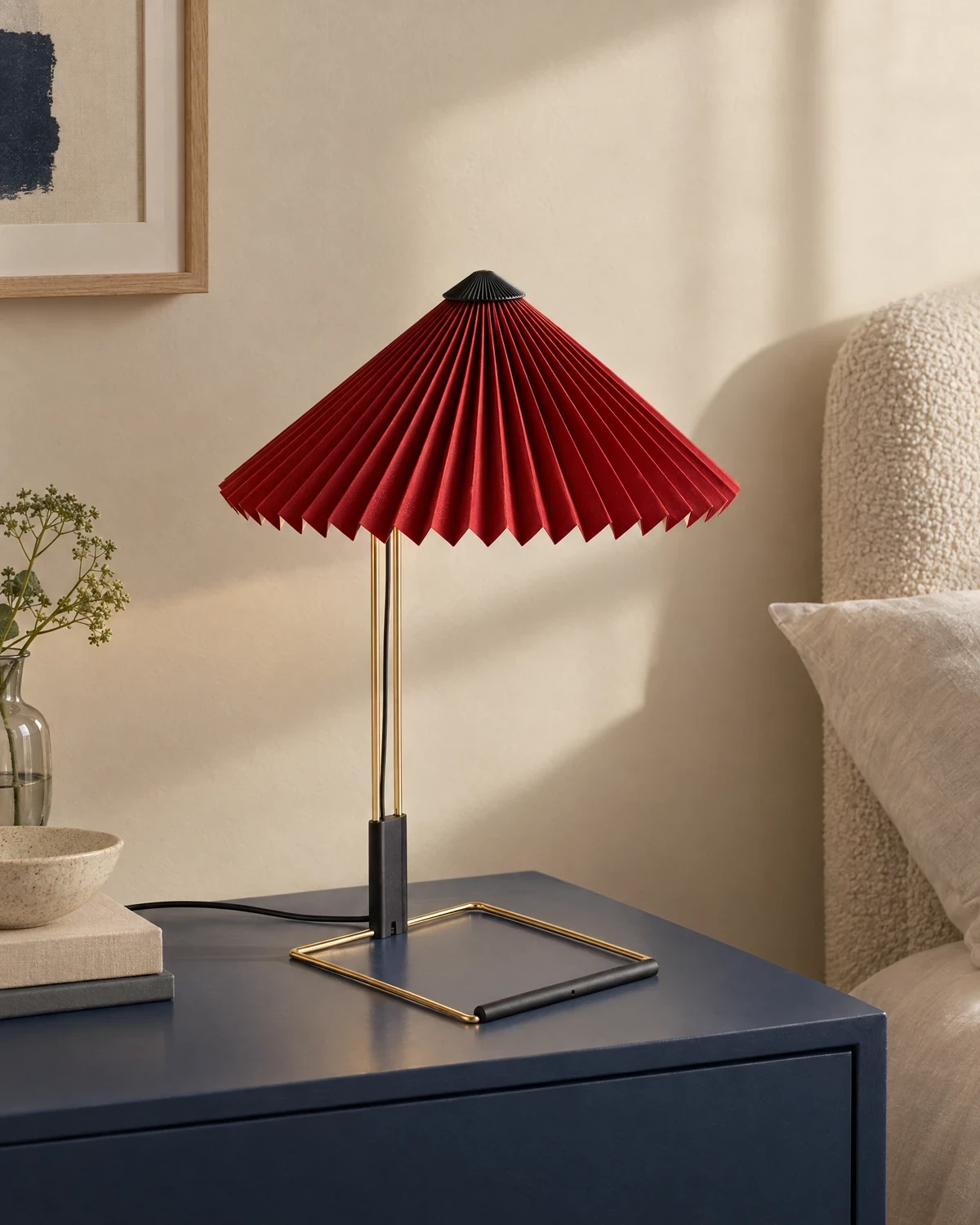 Independent concept, not commissioned or endorsed: HAY Matin table lamp, oxide red shade