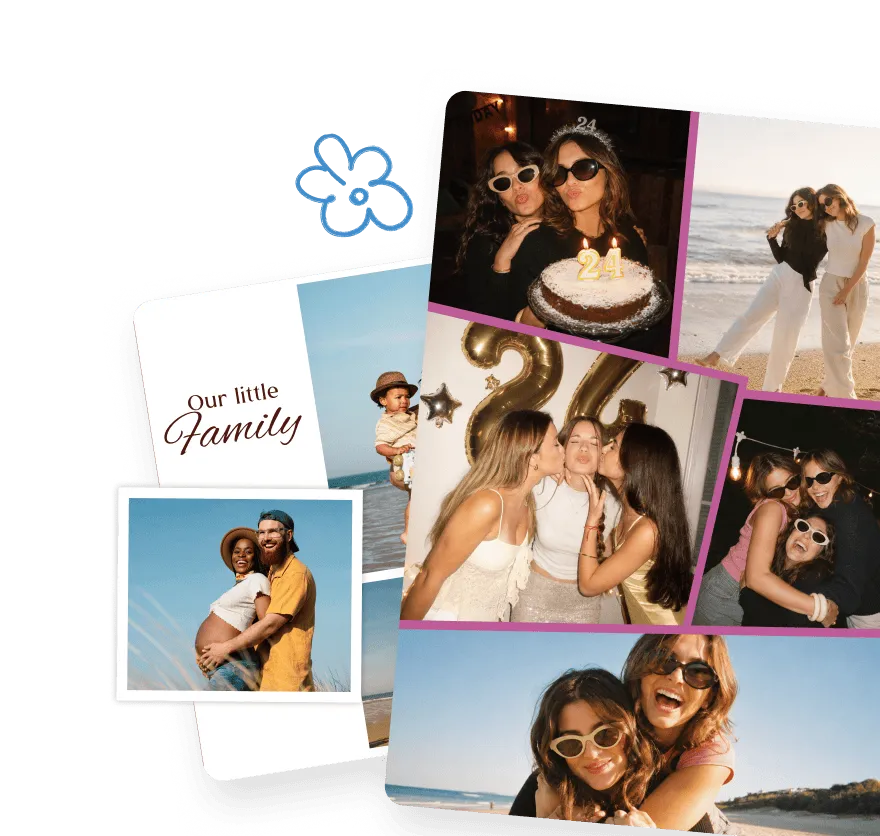 Two digital scrapbook pages with 'Picnic' and 'Hello Fall' themes and a vintage camera