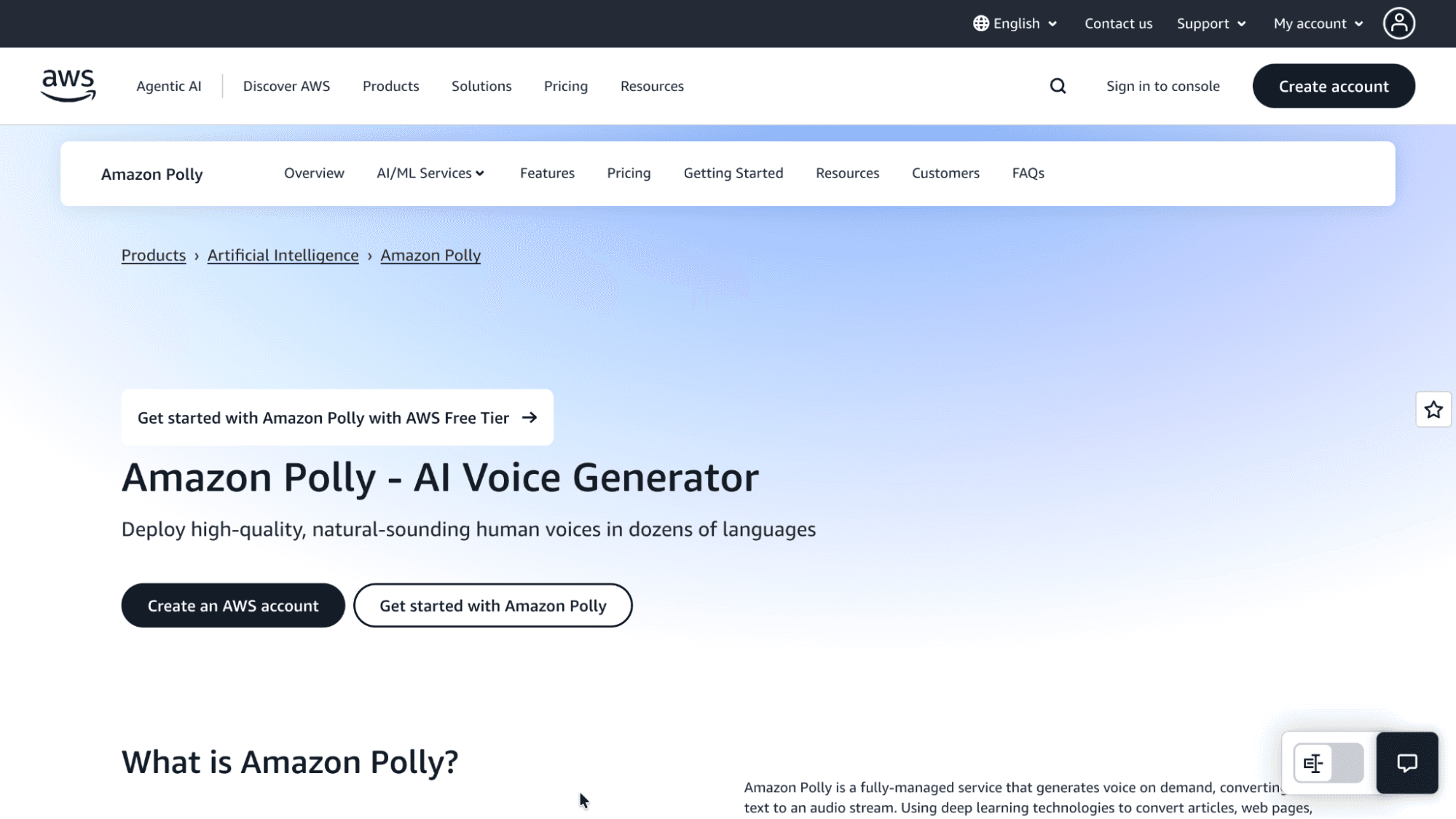 Amazon Lex and Polly