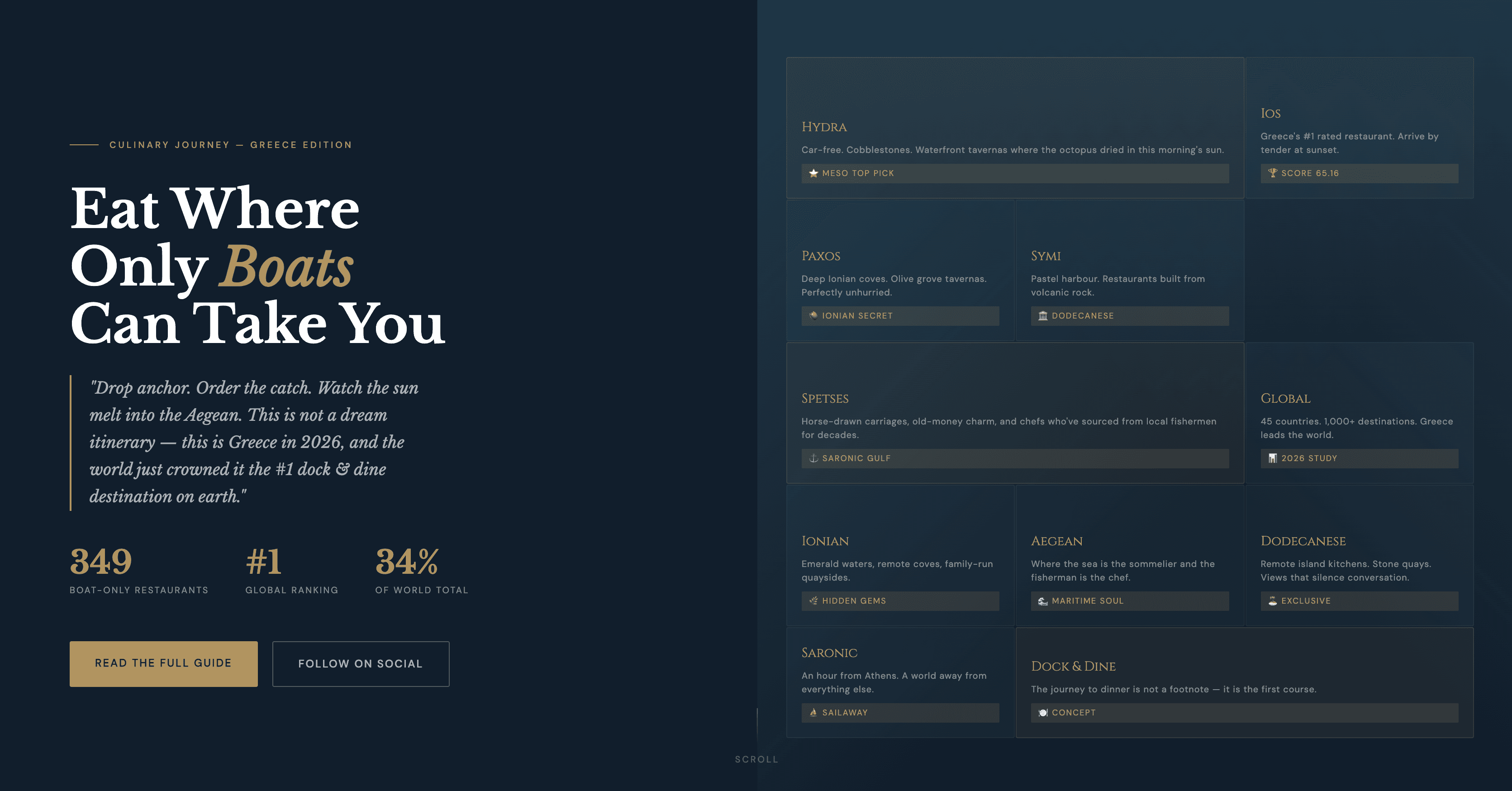 dock and dine Greece