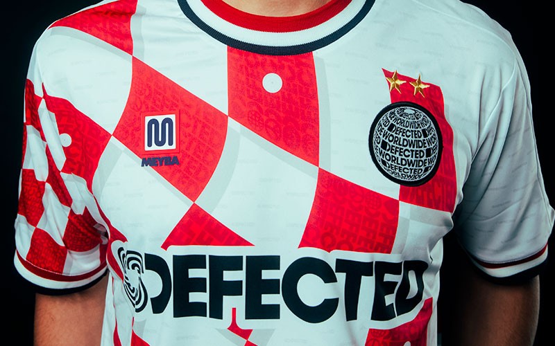 Defected x MEYBA 25th Years Anniversary Limited Edition football shirt front view.