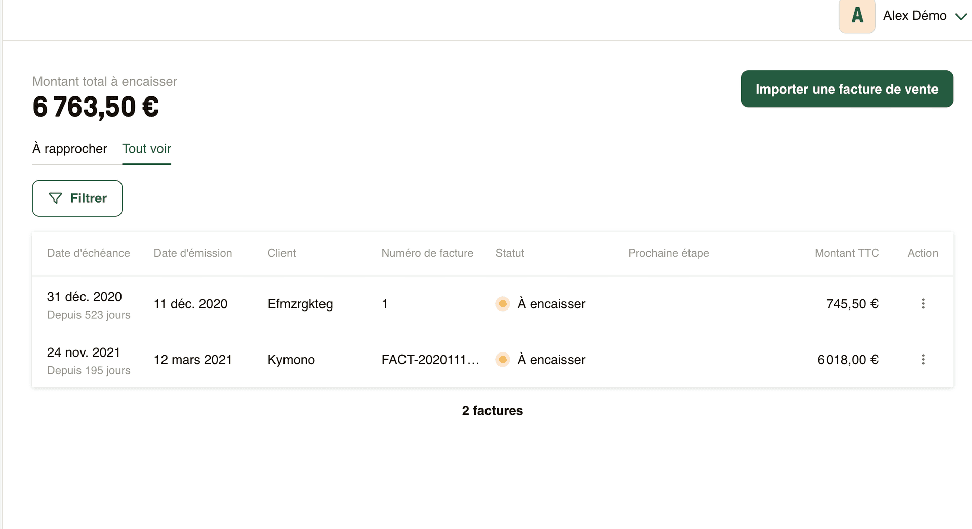 factures à encaisser