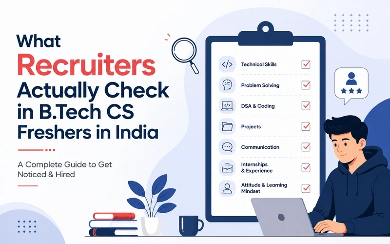 What Recruiters Actually Check in B.Tech CS Freshers in India in 2026