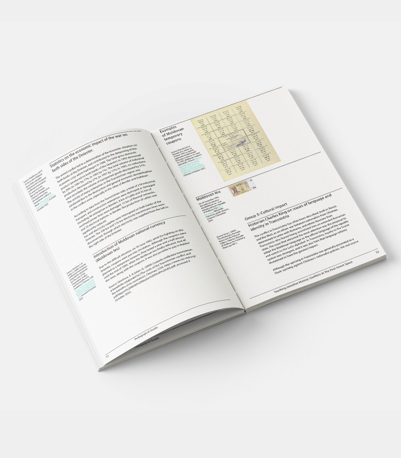 Open spread from Confronting Memories showing the volume's body text layout.