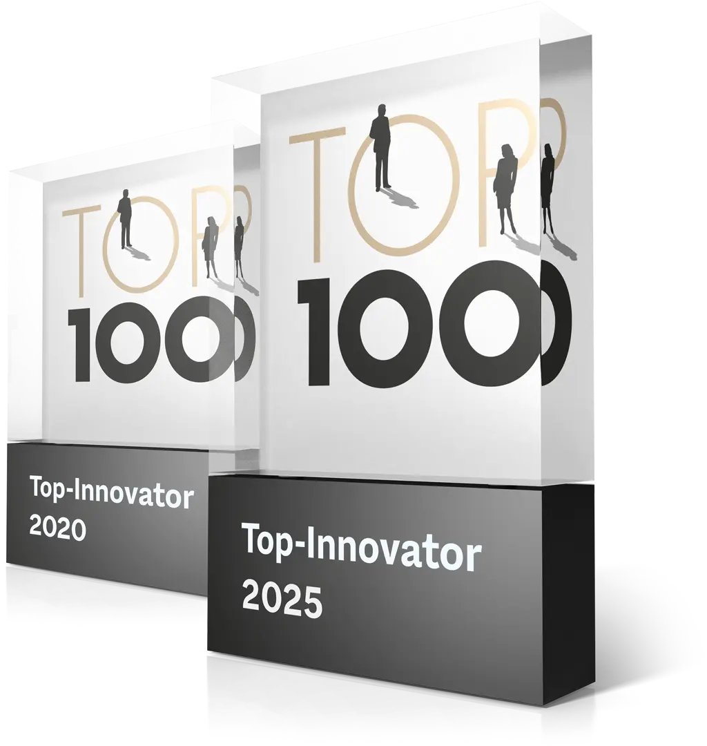 Auszeichnungen ‚Top-Innovator 2020‘ und ‚Top-Innovator 2025‘ des TOP 100-Innovationswettbewerbs