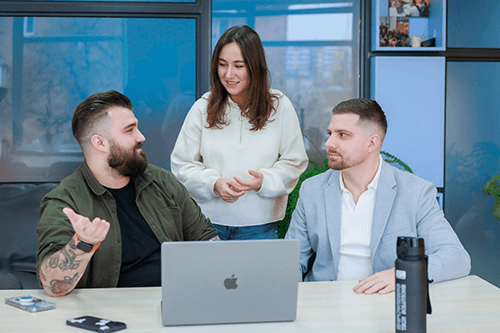Rear view of black car