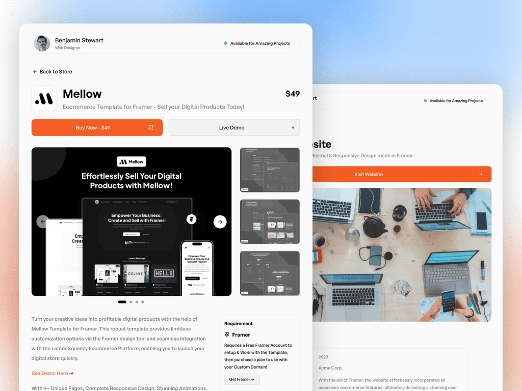 Frond Framer Template Image 3