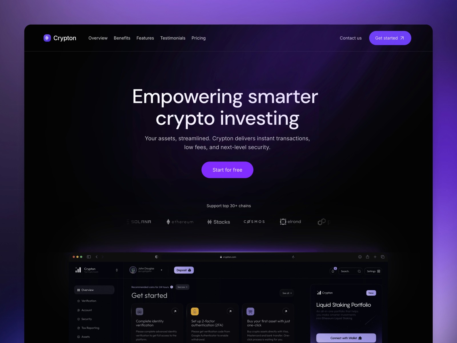 Crypton — 现代专业 Web3 项目官网设计灵感