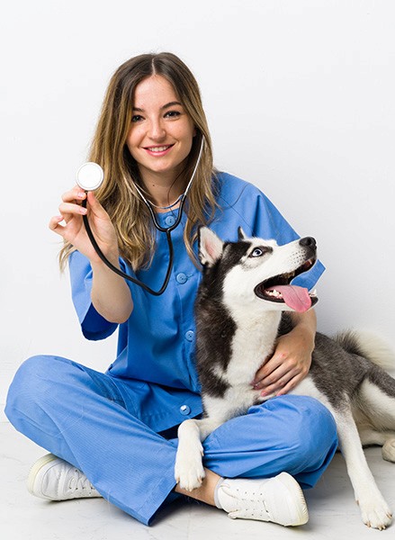 Thumbs up from lab technician for successful chemical delivery