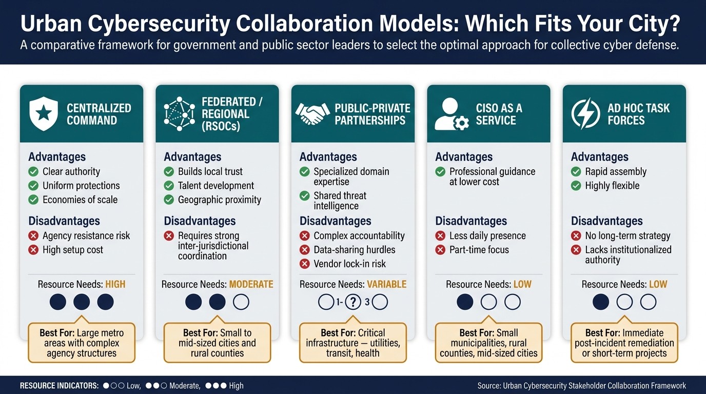 Urban Cybersecurity Collaboration Models: Which Fits Your City?