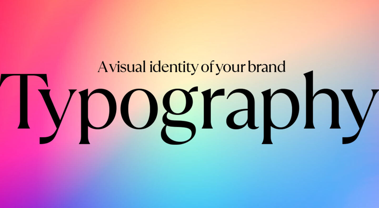 Text reading ‘A Visual Identity of Brand - Typography’ in modern font