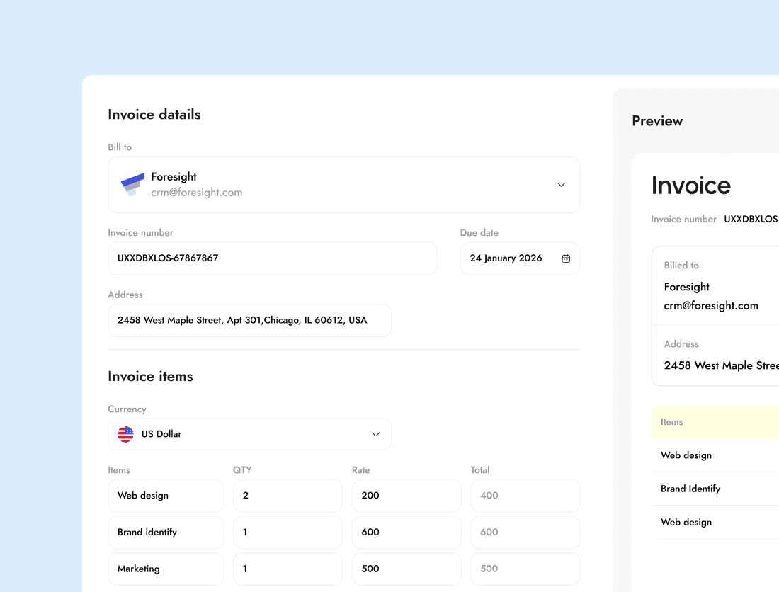 Invoice details