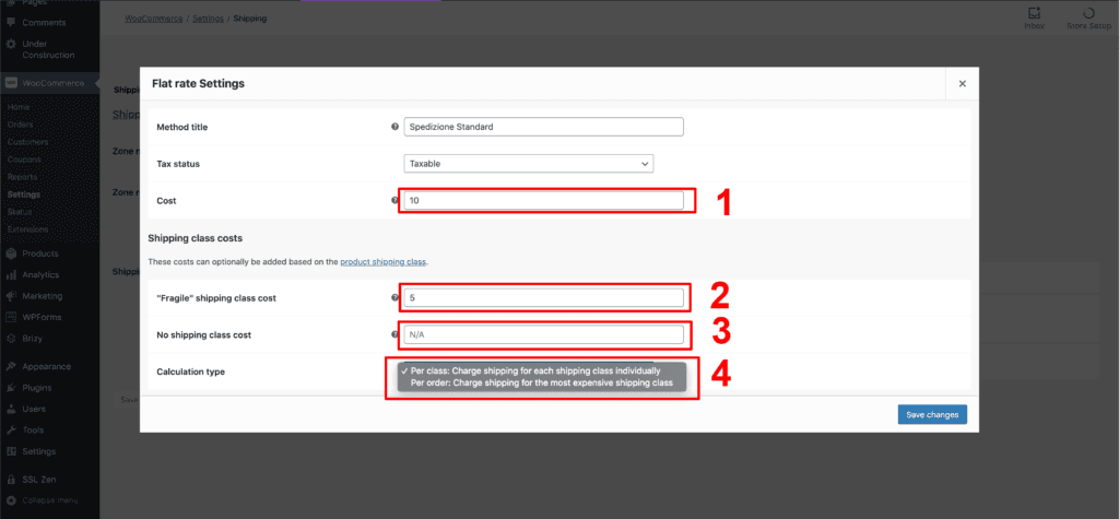 tarifa fija avanzada para envios woocommerce,