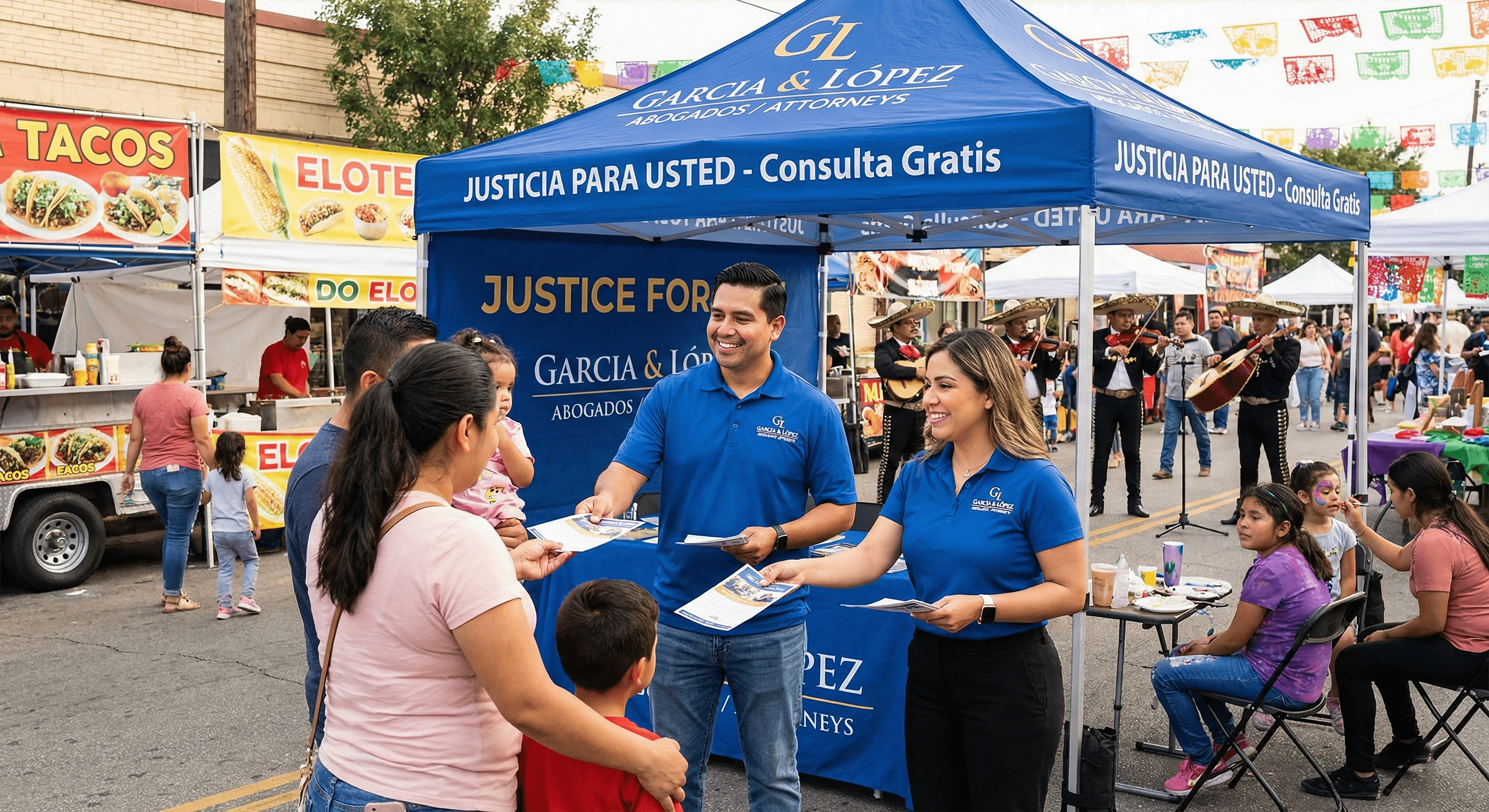 A law firm engaging with the local community at an outdoor festival, demonstrating cultural relevance in marketing strategies.png