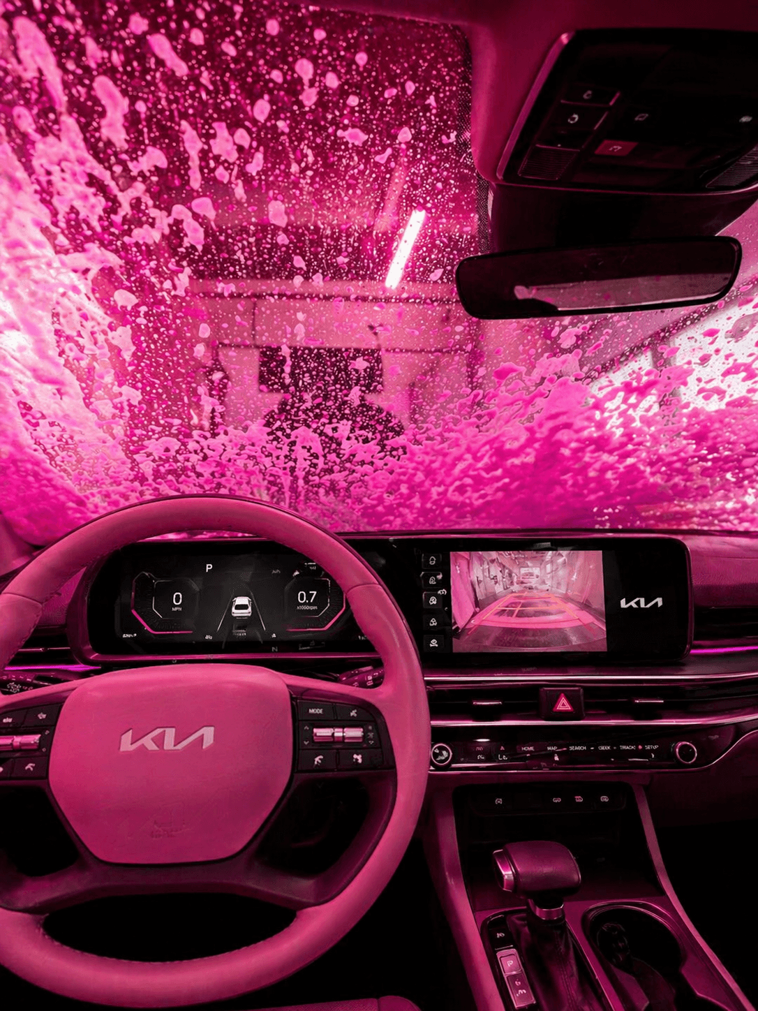 Ira's Kia car in carwash