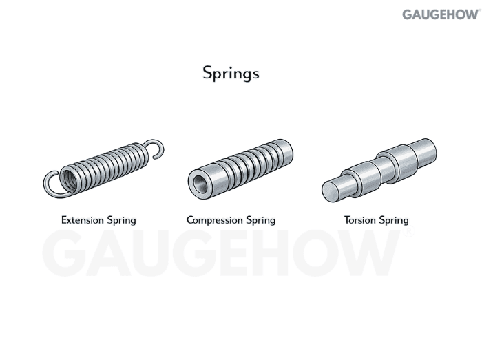 Extension compression torsion springs