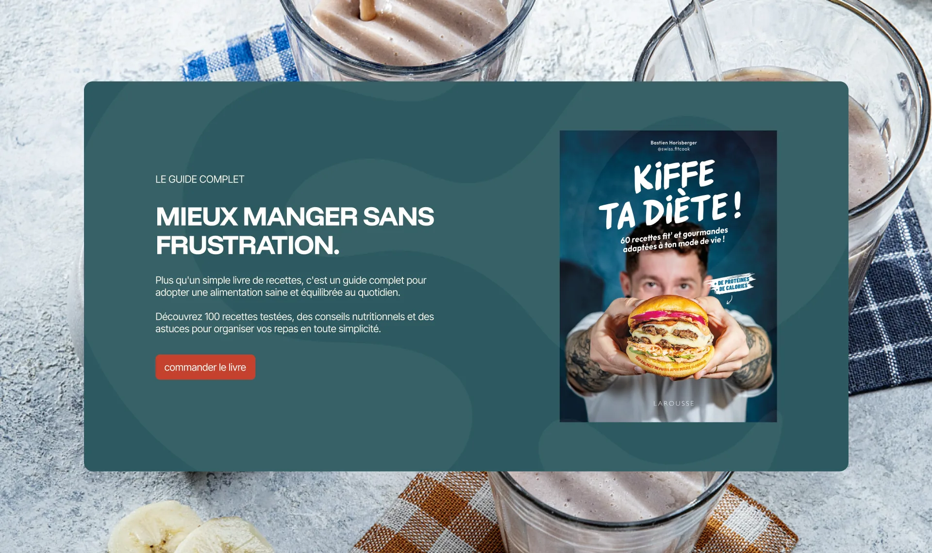 Nouvelle page d'accueil Swiss Fit Cook, mieux manger sans frustration