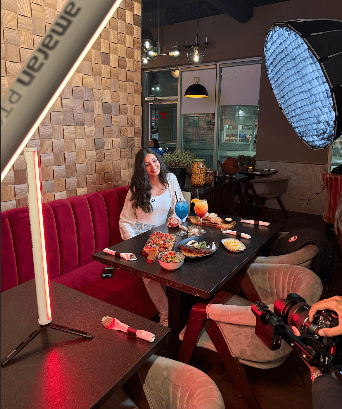 Video Shoot At Steakhouse