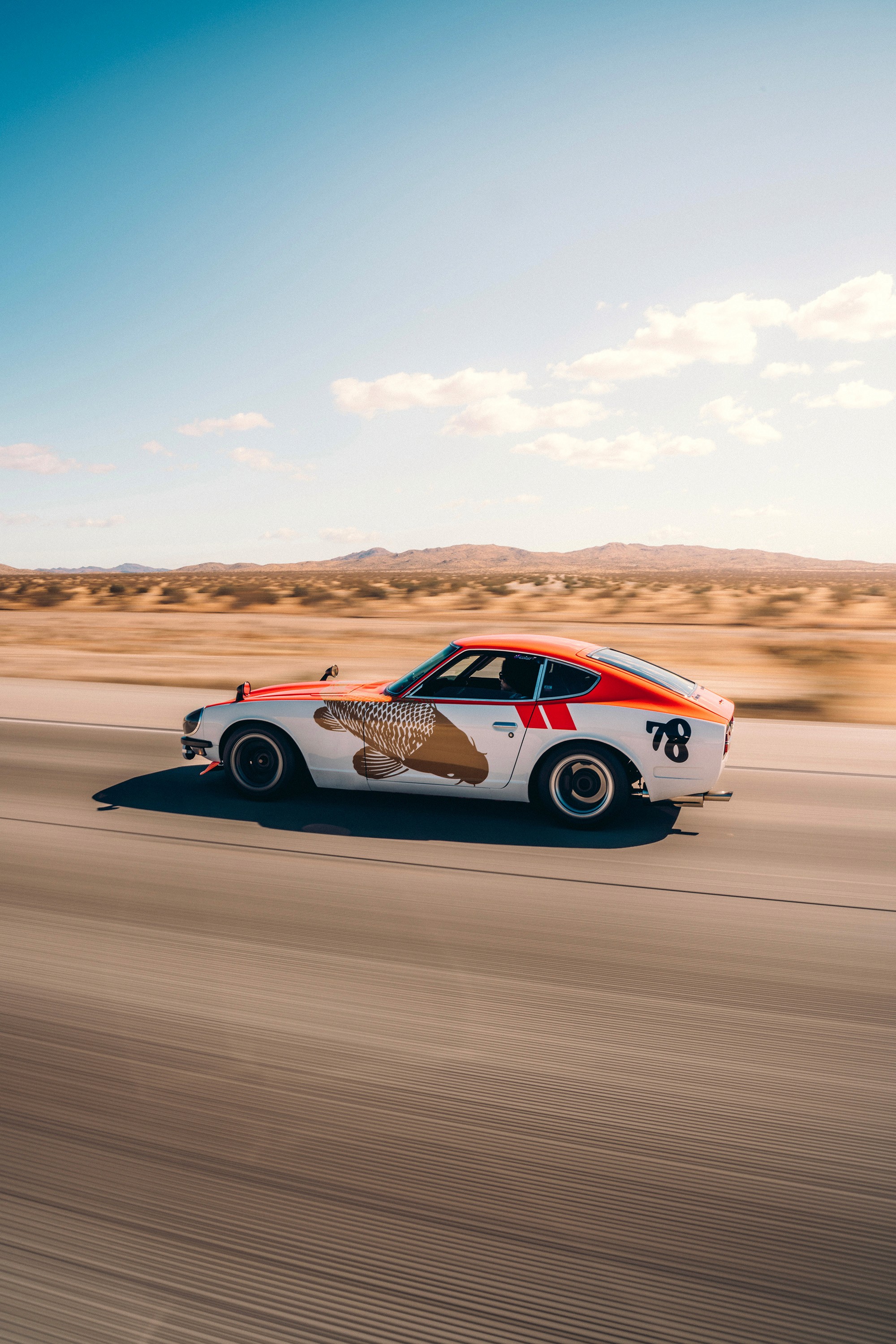 INOZETEK Sung KangStudent Driver Sunset Orange Datsun 240z