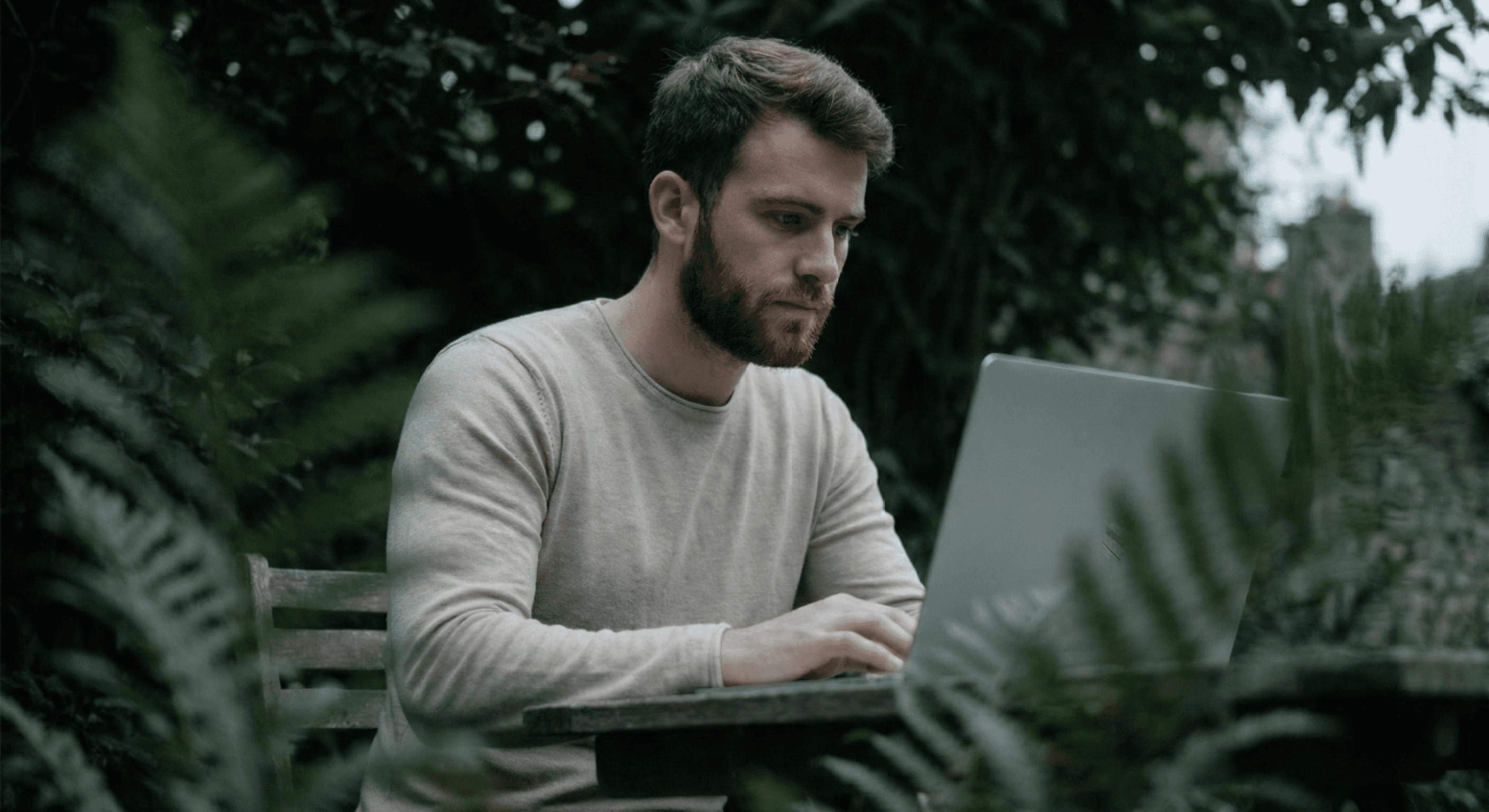 Man Using Laptop