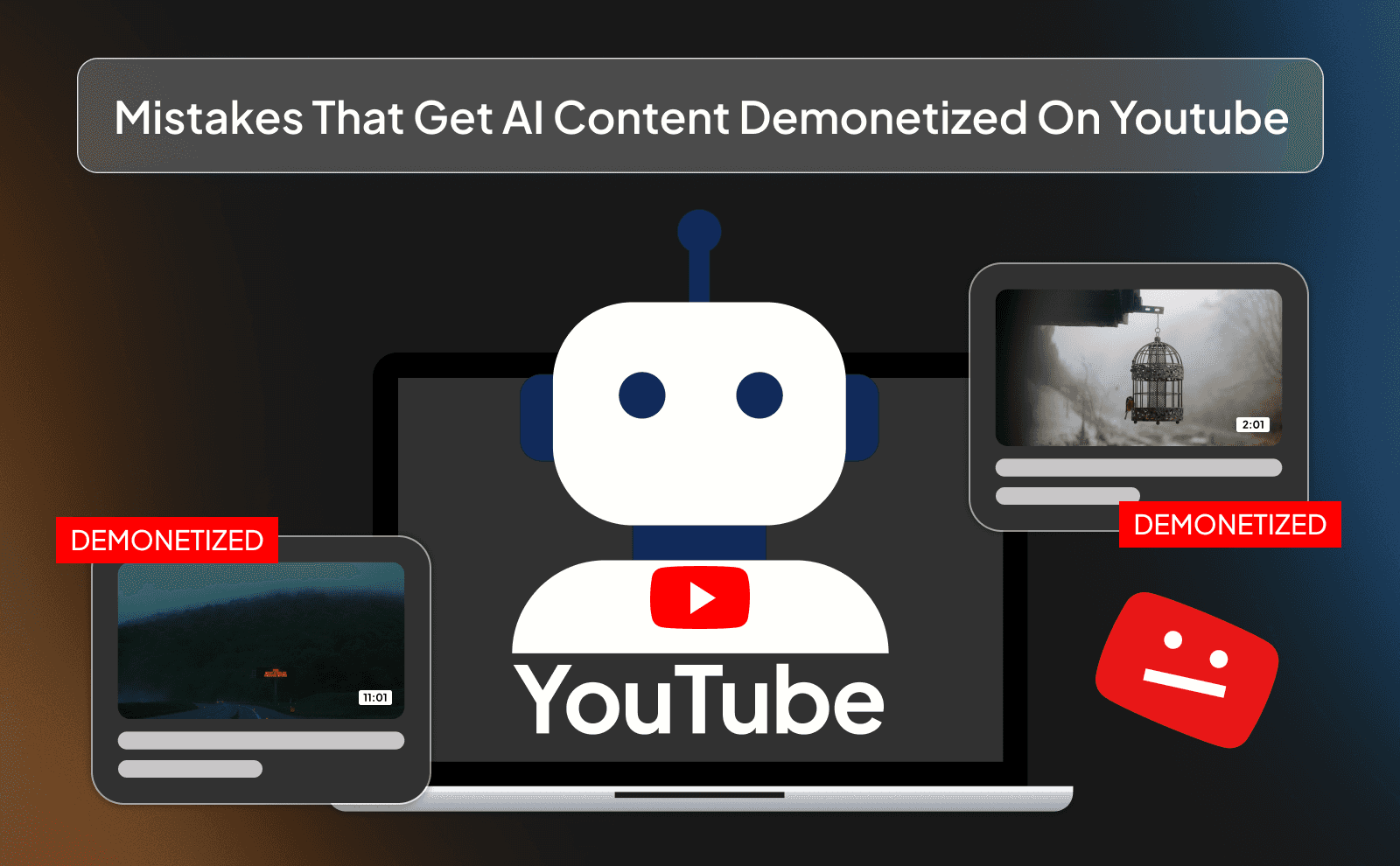 Mistakes that get AI content demonetized on Youtube