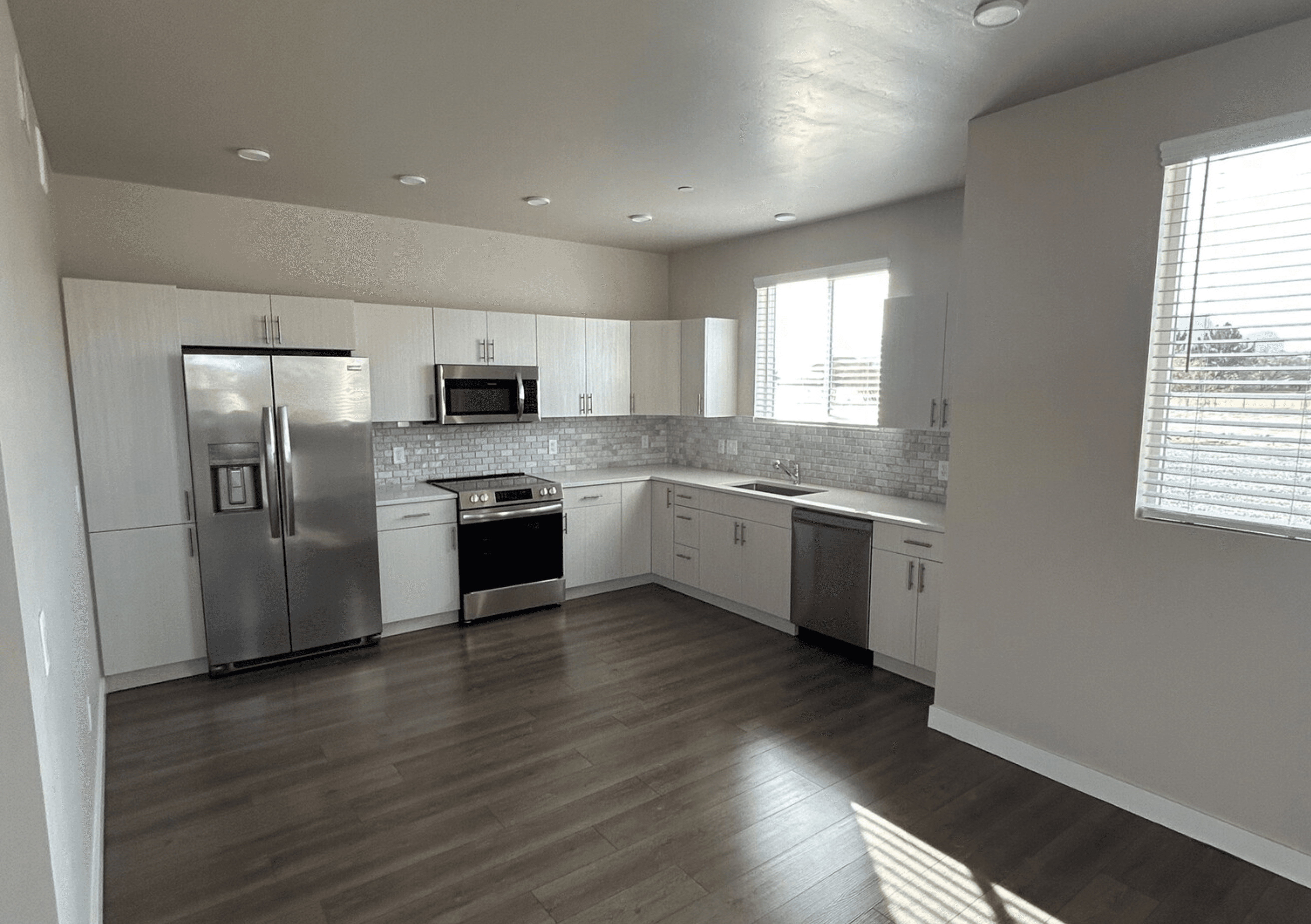 Kitchen of a modular home.
