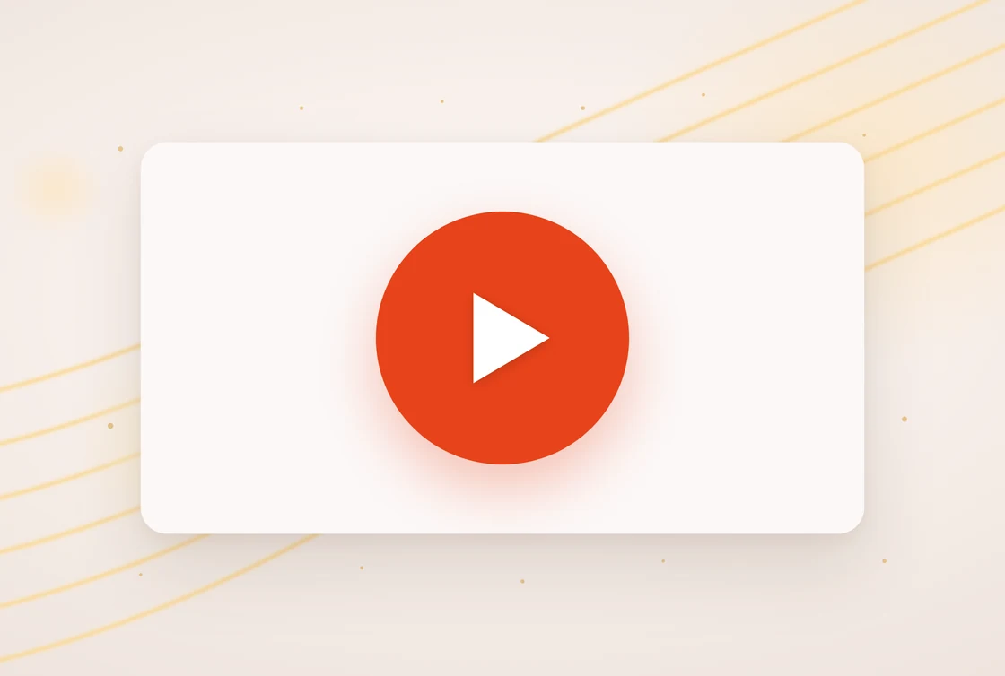 Großes orangefarbenes Abspielsymbol