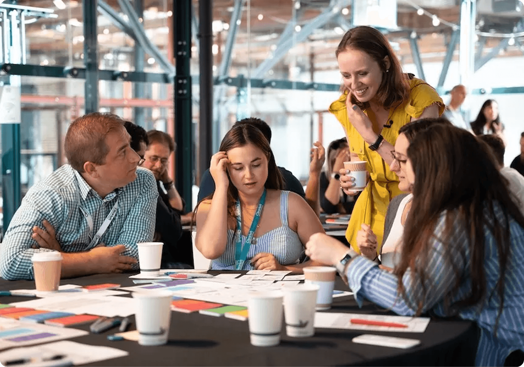 Aleks leading a workshop