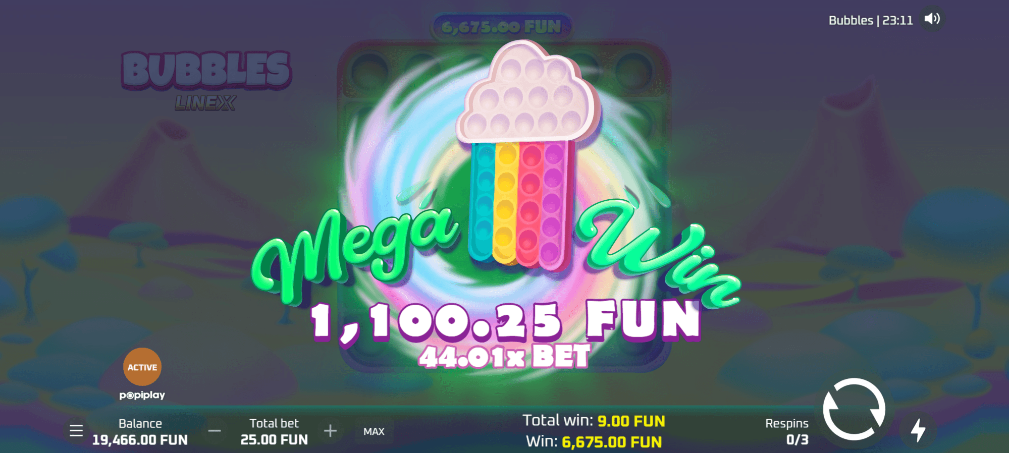 Bubbles slot review, Popiplay slot games, online casino slot, high RTP slots, 97% RTP slot, Bubbles free spins, Cascading Reels slot, Rainbow Rain free spins, Bubbles max payout, play Bubbles online, best online slots, high volatility slot, top online casino slots, Popiplay Bubbles game.