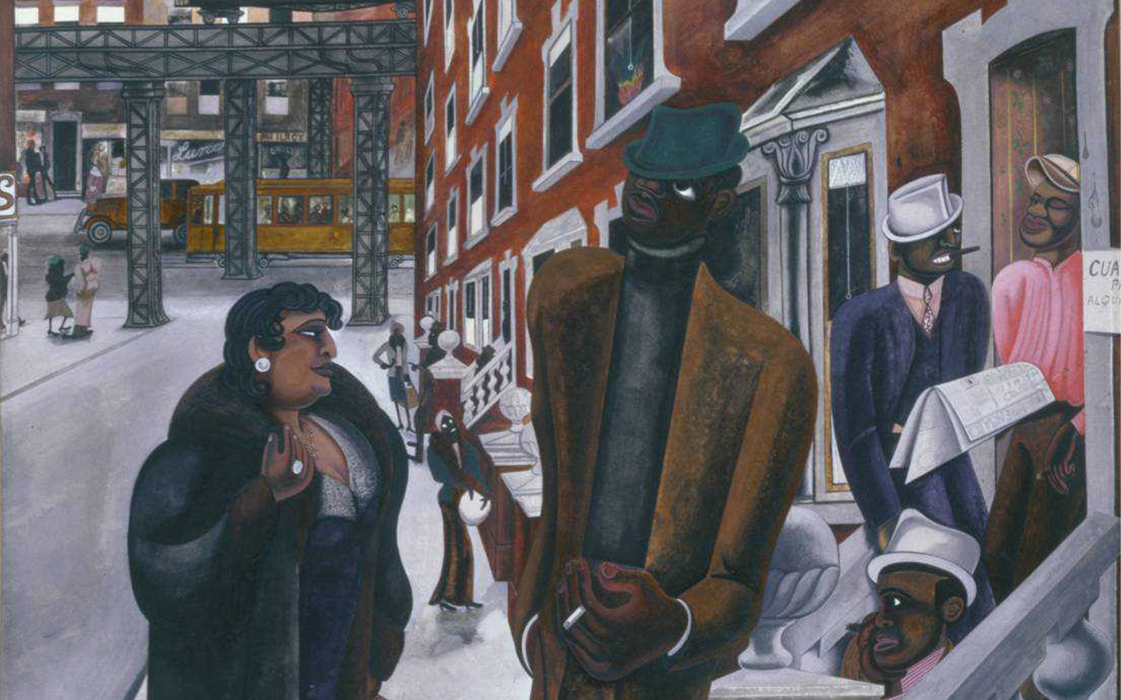 爱德华·布拉的《哈莱姆》画作在伦敦泰特不列颠美术馆展出。