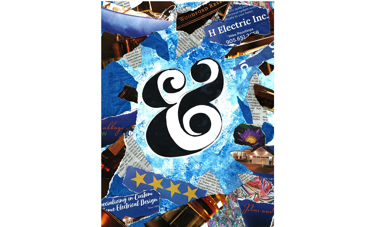 Image of the physical collage that was used as a base for the project