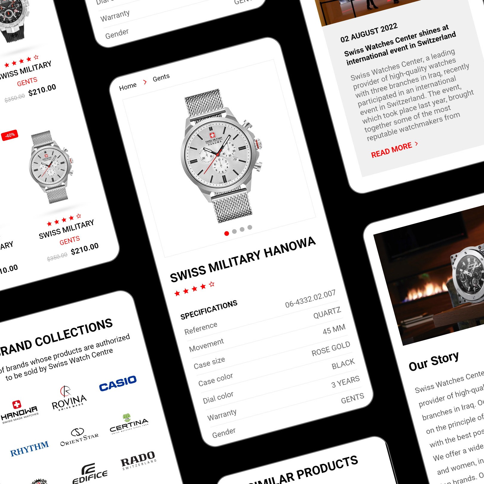 UI/UX eCommerce | Swiss Watch Center