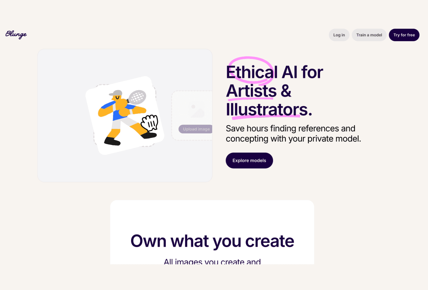 Blunge AI illustration generator