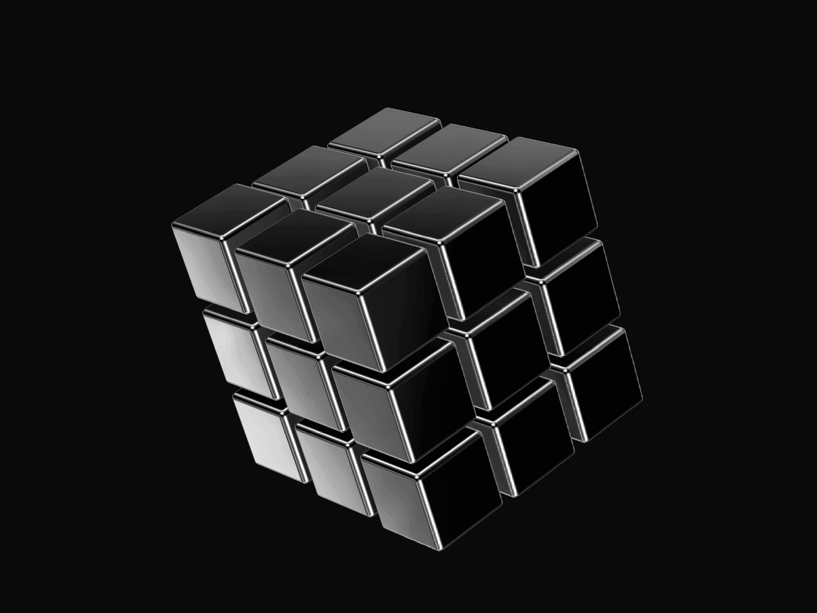Metallic Cube Grid