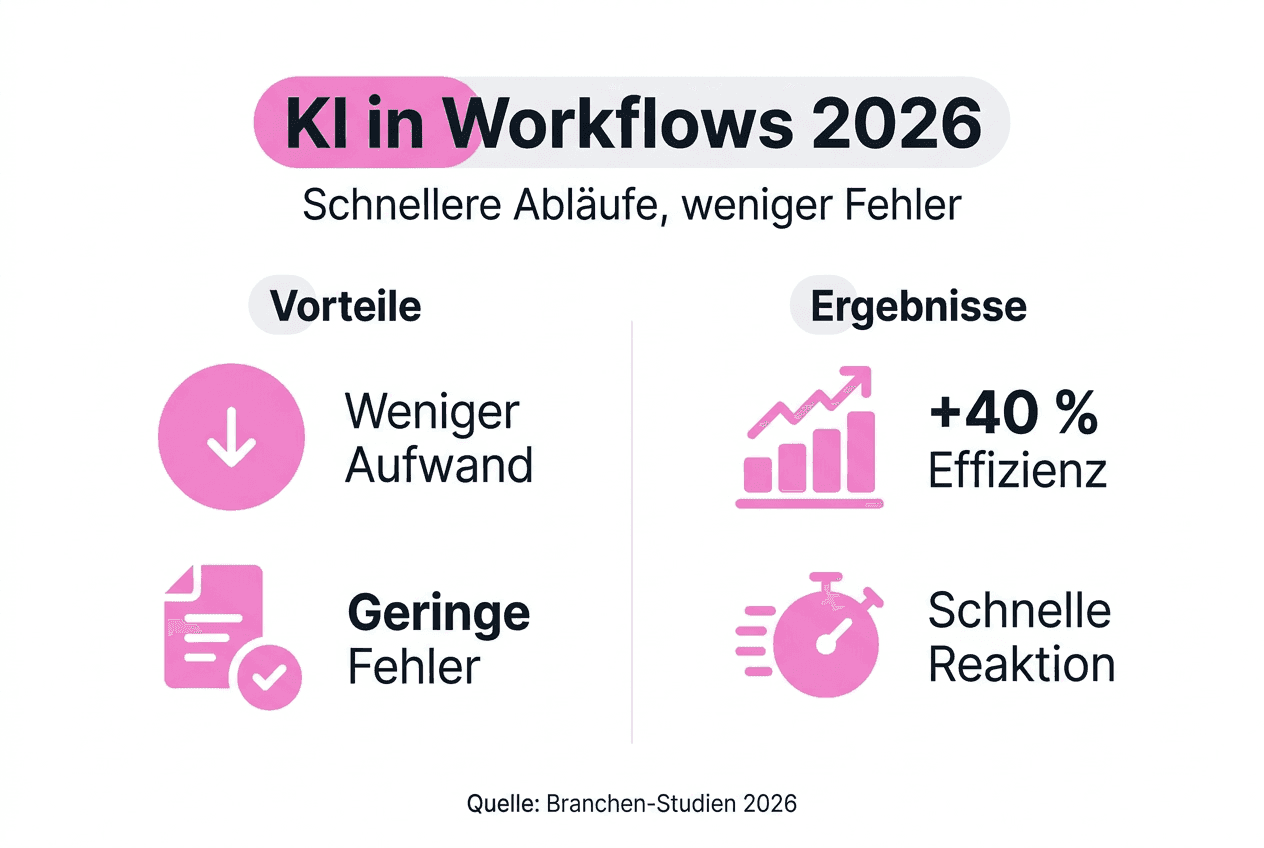 Übersicht: Wie Künstliche Intelligenz Arbeitsabläufe effizienter macht – Vorteile und praktische Anwendungen im Überblick