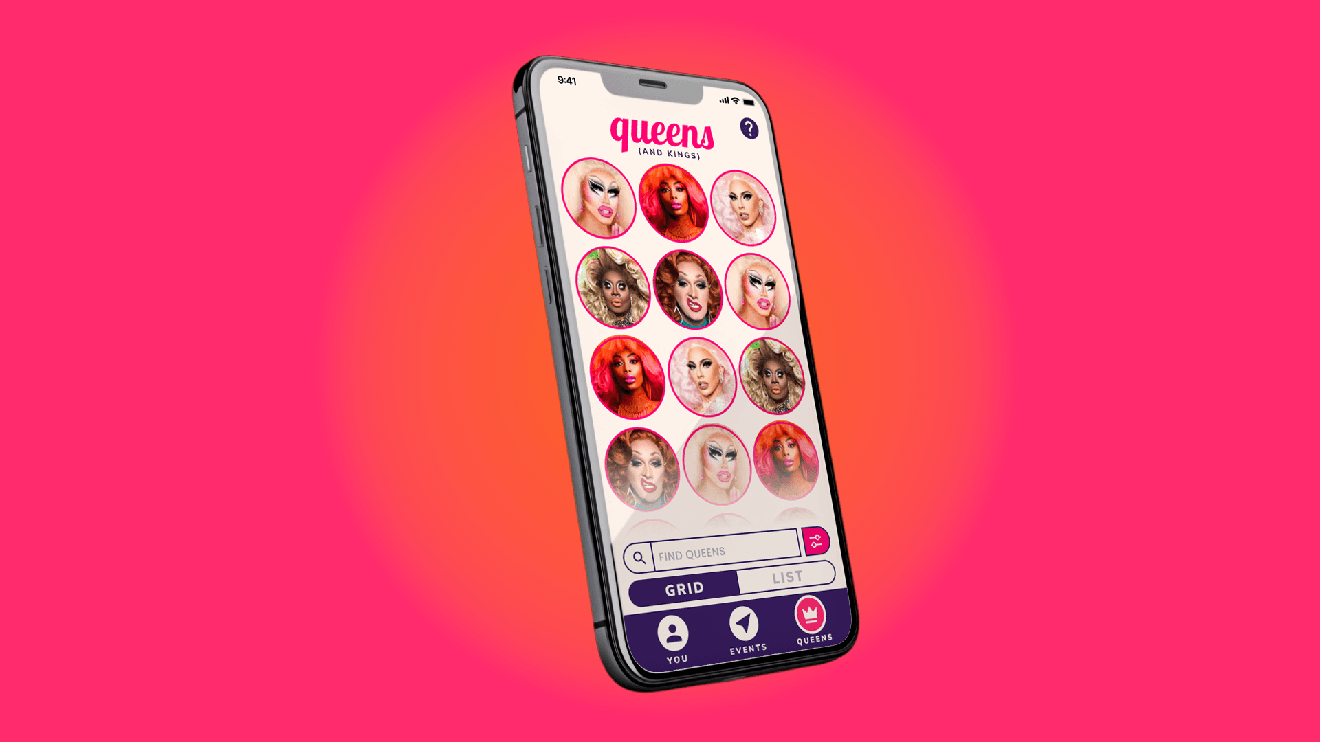 app screen - queens