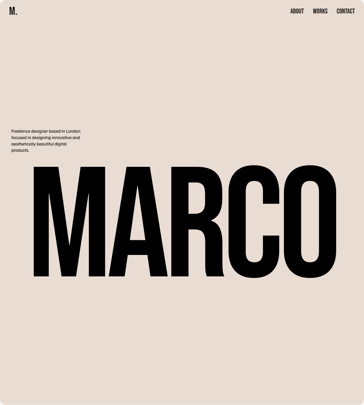 Marco portfolio template